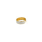 Heraklion Gold And White Adjustable Enamel Ring