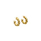 Milan Twist Hoop Gold Earrings