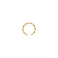 Patras Gold And White Adjustable Ring