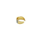 Pyrgos Gold And Blue Patterned Adjustable Ring